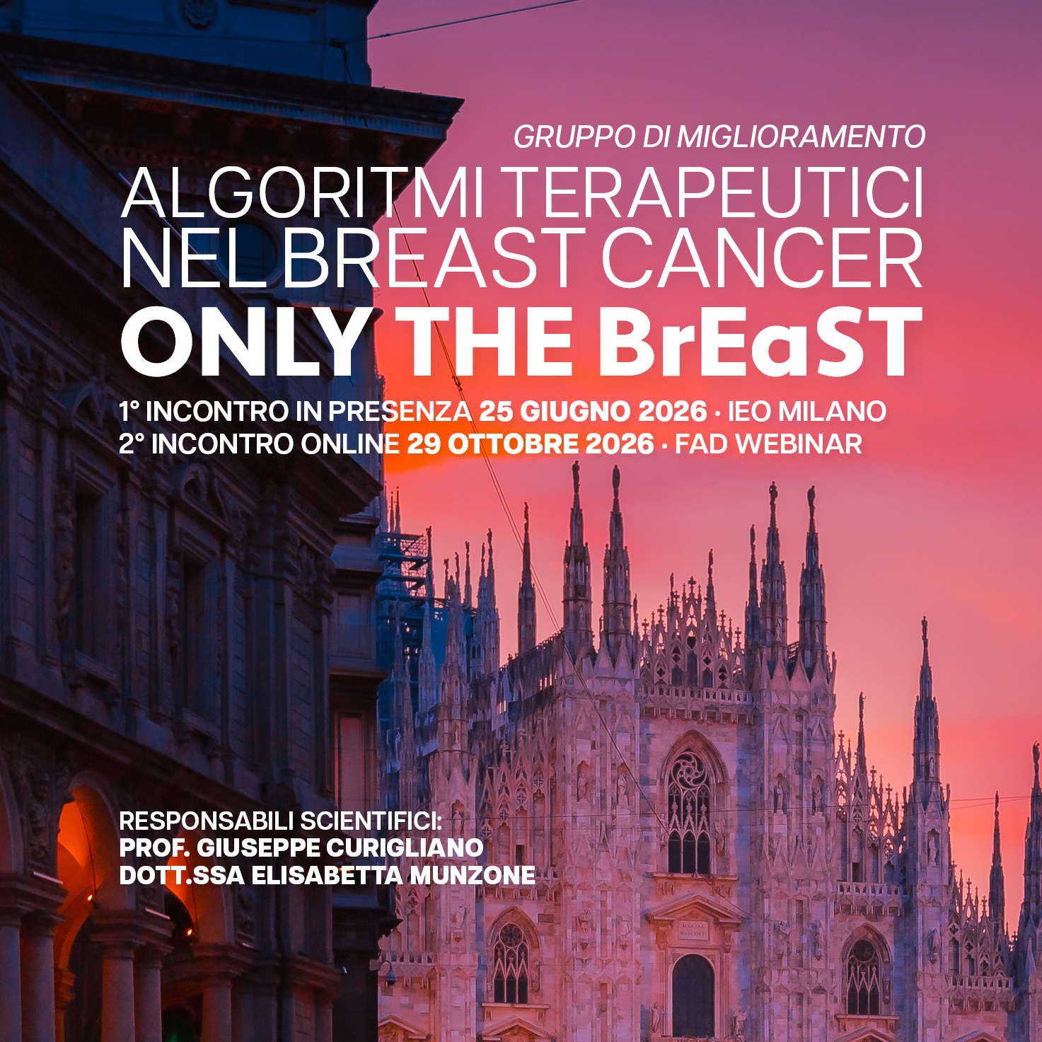 Algoritmi terapeutici nel breast cancer ONLY THE BrEaST